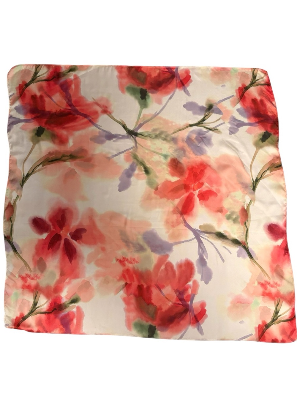 Cynthia Rowley Floral Print Square Scarf 27.5 inches